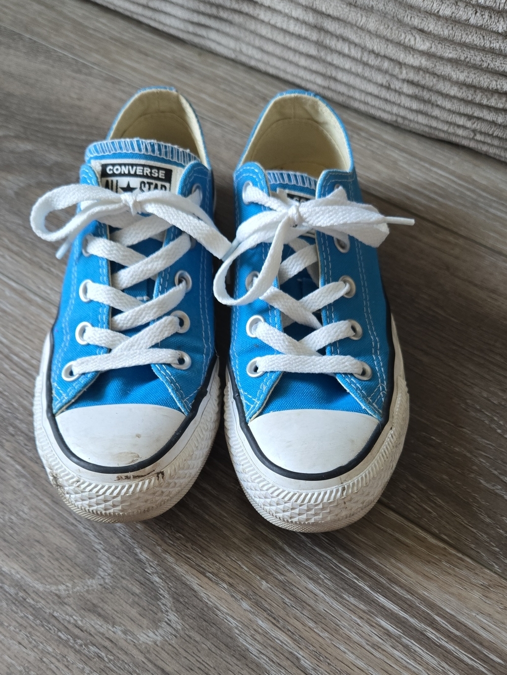 Converse Women's Low Top Sneakers in Bright Blue with White Laces